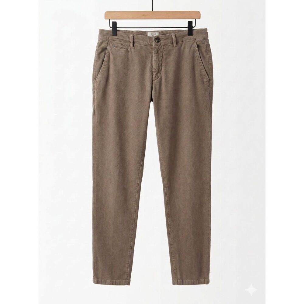 Briglia 1949 Chino Pants Mens 48 Brown Slim Fit Straight Italy Cotton Stretch